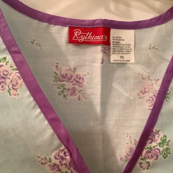 Cobbler apron house coat vest Smock Ladies plus size 3X NEW - Picture 5 of 7